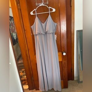 Gray crepe dress